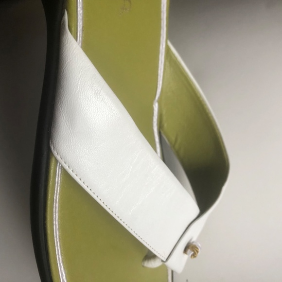 NEW! WOT White Leather Unisa sandal Flip-Flops - Picture 5 of 10